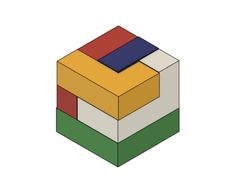 an object that looks like it is made out of colored blocks