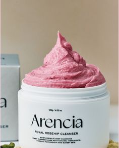 Meet Arencia's Fresh Royal Rosehip Cleanser, a treasure crafted with over 20 natural ingredients and resembles a chewy rice cake, kneaded over 1,000 times for the perfect consistency. Enriched with rosehip extract and pink aloe, this cleanser is an ideal choice for sensitive skin. It expertly washes away sebum and impurities, while its calming formula hydrates, leaving your skin clean, soothed, and refreshingly hydrated. 120g / 4.23 oz Korean Skincare Exfoliator, Skincare Supplies, Holistic Skin Care, Skin Essence, Pink Soap, Skin Care Guide, Wishlist 2024, Acne Cleansers, Pore Cleansing