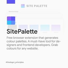 the site page for site palette, which is designed to be used as a website