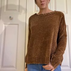 A Burnt Orange Chenille Sweater From Aerie. Super Soft And Looks Brand New! Open To All Offers. Chenille Sweater, Burnt Orange, Color Orange, Colorful Sweaters, Sweaters For Women, Brand New, Orange, Women Shopping, Color