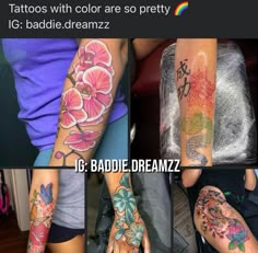 some tattoos with color are so pretty ig baddie dreamz 16 baddie dreamz