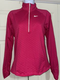 Women’s Nike Running Dri-Fit Sweatshirt Pullover Zip Up Sweater Back Pocket Pink Size S Pre-owned - Good Condition Small Back Pocket Body: 100% Polyester Mesh: 76% Polyester, 24% Spandex Toddler Mom, Workout Sweatshirt, Zip Up Sweater, Back Pocket, Nike Running, Pullover Sweatshirts, Pink Sweater, Quarter Zip, Dri Fit