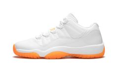 First released in 2001, this women’s only Air Jordan 11 Low was back again in 2015 to the delight of many.  One of the most popular women’s-only Air Jordan retro colorways ever, it features a clean and crisp all-white upper with the citrus orange outsole to make for one of the summer’s best options for the female Jordan lovers. Jordan Xi, Air Jordan 11 Retro Low, Air Jordan 11 Low, Jordan 11 Low, Jordan Model, Retro 11, Nike Air Jordan 11, Jordan 11 Retro Low, Womens Air Jordans