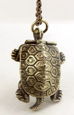 Turtle Charm, Locket Charms, Lucky Charm, Bracelets And Charms, Vintage Charms, Charm Jewelry, Costume Jewelry, Locket, Antique Silver