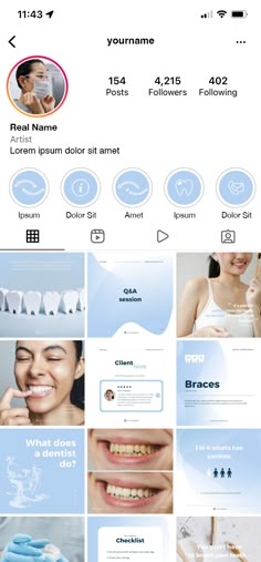 Enjoy beautiful & modern social media Bundle templates designed spesifically for Dental Industry (Dentists, Dental Clinics, Dental Practice. Cosmetic Dentistry, Dental Surgeon and much more) Dental Highlight Cover, Dentist Instagram Story, Dentist Instagram Posts, Dental Clinic Instagram Feed, Dental Instagram Post Ideas, Dental Instagram Posts, Dental Poster Design, Dentist Poster Design