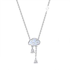 nolo xiangyun reishi style mushroom cloud with rain luck cloud yunwen auspicious clouds zuiun silver rain cloud lightning chain necklace Cloud Jewelry Necklaces, Clouds With Rain, Cloud Jewelry, Cloud Necklace, Cloud Pattern, Necklaces Chain, Rain Cloud, Clouds Pattern, Ankle Chain