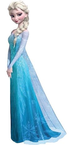 an image of a frozen princess in blue dress