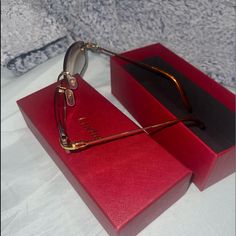 Brand New Gold Wires Comes With Box And Eye Glass Case (Unisex) Gold Wire Glasses, Wire Glasses, Eye Glass Case, Cartier Gold, Glasses Brands, Eye Glass, Glass Case, Gold Wire, Cartier