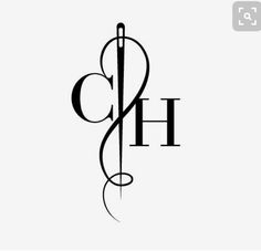 the letter h is made up of two letters and has an elegant design on it