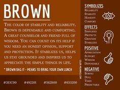 a brown brochure with the words brown on it