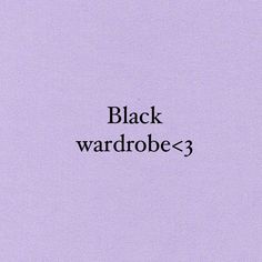 Black Wardrobe, Wardrobe, Black