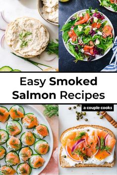 easy smoked salmon recipes with cucumbers and other vegetables