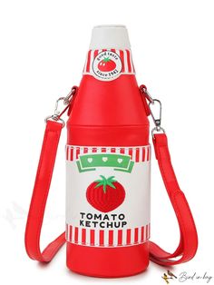 BirdinBag - Chic Ketchup Bottle Shaped Crossbody Bag: Fashionable Purse for Women Funny Purses, Bags For Teens, Purse For Women, Ketchup Bottle, Purse Styles