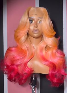 13x4 Lace Front Wig, Frontal Wig Hairstyles, Creative Hair Color, Hair For Women, Dyed Hair Inspiration, Frontal Hairstyles, Pretty Hair Color, Beautiful Wigs, Human Virgin Hair