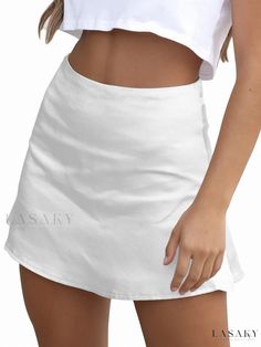 Lasaky - Chic Casual High-Waisted Silk Satin Bodycon Mini Skirt with Zipper Satin Pencil Skirt, Silk Mini Skirt, Satin Mini Skirt, Bodycon Casual, Pretty Shirts, Wrap Around Skirt, Mini Short, Satin Skirt, Satin Silk