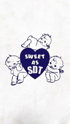 an advertisement for sweet as aphi with three babies and a heart shaped sign that says sweet as aphi