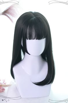 SKU: LIN00258 Fabric:High Temperature Wire Style types: Classic Lolita Season: Spring, Summer, Autumn, Winter Notice: Any of the accessory is not included. Wig Length: 40-45CM. Japanese Wig, Pigtail Wig, Natura Hair, Harajuku Wigs, Pretty Hair Cuts, Hair Tail, Black Hair Wigs, Kawaii Hair, Hair Glue