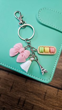 a keychain that has some candy on it