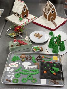 gingerbread houses and other decorations are on display at the holiday cookie making contest, which is going to be held in december