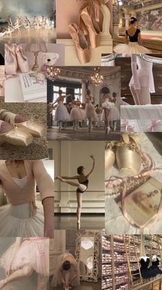 a collage of ballet images including ballerinas