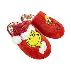 Great shopping ideas for LADIES MEDIUM 7-8** GRINCH SLIPPERS ** DR SEUSS FAST SHIPPING! WOMENS MED., Womens Shoes Fun Round Toe Slippers For Winter, Fun Round Toe Winter Slippers, Casual Christmas Slippers With Round Toe, Grinch Slippers, Grinch Shoes, Grinch Stuff, Holiday Slippers, Christmas Slippers, Ugg Tasman Slippers