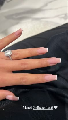 White Nail Tip Ideas, Girly Nails Acrylic Classy, Rectangle Nails Acrylic, Square Acrylic Nails Hailey Bieber, Sqaire French Tip Nails, Classy Tapered Square Nails, Narrow Square Acrylic Nails, Minimal French Tip Nails, Simple Acrylic Nails Long Square