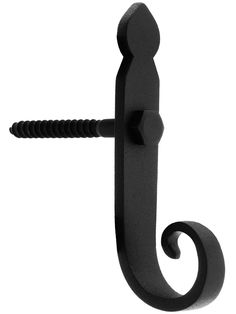 an iron hook on a white background