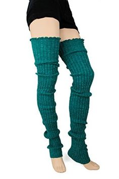 PRICES MAY VARY. WOMEN’S THIGH-HIGH & KNEE-HIGH SOCKS: Instantly dress up tights, leggings, or skinny jeans with our long leg warmers for women! Available in 10 colors, these fuzzy leg warmers women love are made from 70% acrylic and 30% nylon to add the right amount of warmth and comfort to any outfit on a cold day. HOW TO STYLE: With sewn-in elastic at the top to keep them in place, our calf and thigh socks for women fit over tights, leggings, or skinny jeans. Choose from our long leg warmers Long Leg Warmers, Thigh High Leg Warmers, Black Leg Warmers, Cable Knit Leg Warmers, Thigh Socks, Knit Leg Warmers, Thigh High Socks, Great Legs, Blue Teal