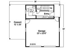 the floor plan for this garage apartment