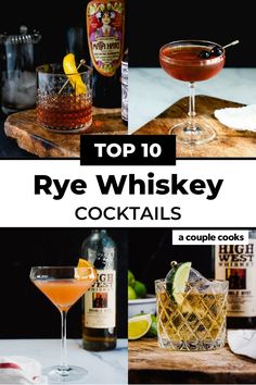 the top 10 rye whiskey cocktails for any type of drinker in the world