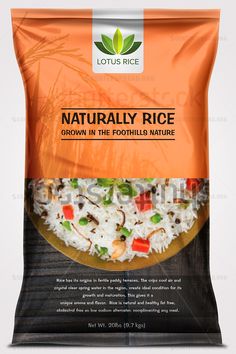 a bag of rice that is on top of a table