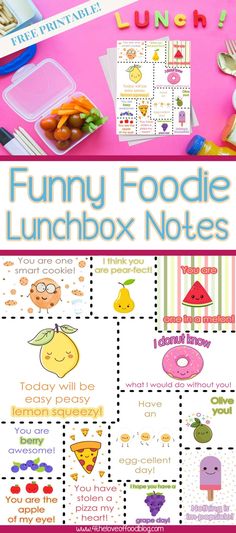 the lunch box is filled with funny food and fun activities for kids to do at school