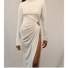 20% Off Sitewide Www.Kylethelabel.Com Spring White Midi Dress With Side Slits, White Midi Dress With Side Slits For Spring, Ruffle Shoulder Dress, Tie Strap Dress, Modest Maxi Dress, Beachy Dresses, Modest Maxi, Baby Blue Dresses, Long Red Dress