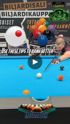 an image of a man playing pool on the nintendo wii game console with text that reads use these tips to hammer better