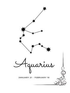 Aquarius Constellation Zodiac Simple Print Aquarius Constilation Tattoo, Aquarius Constellation Tattoo Minimalist, Mini Aquarius Tattoo, Zodiac Tattoos Aquarius, Aquarius Tattoos, Aquarius Symbol Tattoo