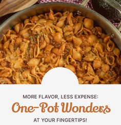 one pot wonders at your fingertips