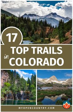 the top trails in colorado with text overlay