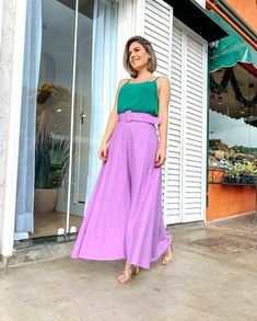 Vestidos Outfits, Maxi Vestidos, Conservative Outfits, Purple Pants, Modern Accessories, Stylish Fashion