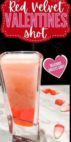 This Red velvet shot recipe is perfect for Valentine's Day. If you are looking for a delicious layered shot, this one is inspired by Valentine's candy corn making it romantic and perfect for Valentines drinks menus. Valentines Drinks, Bridal Shower Drinks, Romantic Cocktails, Easy Red Velvet, Valentine's Candy, Valentine Drinks, Cinnamon Hearts, Fireball Whiskey, Red Hots