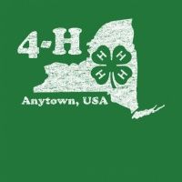 the 4 - h logo is shown in white and green with four leaf clovers