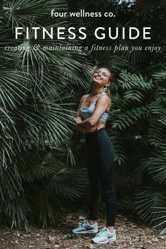 a woman standing in front of trees with the words weight management checklist on it