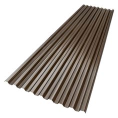 brown corrugated roofing sheets on white background