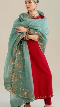 #weddingdress#red#reddressboutique#pakistaniweddingdress#desiwedding#semiformal#easternwear#white#silverdress#treweddingdress#trendingdresses#trending Red Dupatta With Motifs For Transitional Season, Traditional Red Embroidered Dupatta, Trousseau Outfits, Elegant Red Embroidered Dupatta, Red Embroidered Dupatta, Red Semi-stitched Dupatta With Intricate Embroidery, Dupatta Style, Wedding Trousseau, Combination Dresses