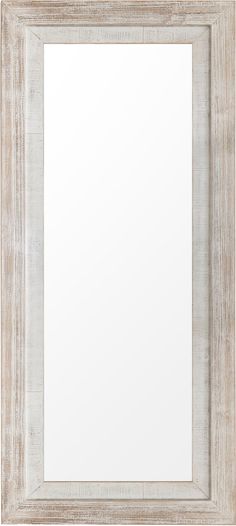 a white wooden frame with a light colored wood grain pattern on the bottom and sides