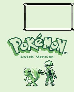 the title screen for pokemon watch version, which features an image of a man and a dog