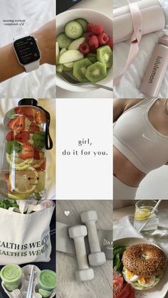 self-care wallpaper: healthy lifestyle Daglig Motivation, Motivasi Diet, Fitness Vision Board, Makanan Diet, Healthy Food Motivation