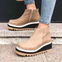 Product Show： Comfortable Ankle Boots, Popular Boots, Pu Boots, Boots For Short Women, Orthopedic Shoes, Leather Boots Women, Round Toe Heels, Cool Boots, Wedge Boots