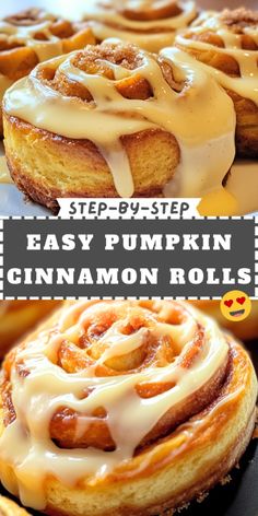 the steps to make easy pumpkin cinnamon rolls