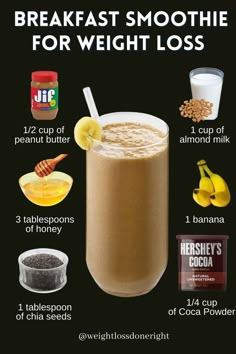 Smoothies Vegan, Resep Smoothie, Fruit Smoothie Recipes Healthy, Easy Healthy Smoothies, Break Fast, Resep Diet