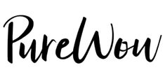 the word pureflow written in cursive writing